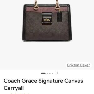 Coach Signature Canvas Carryall - Black and Brown